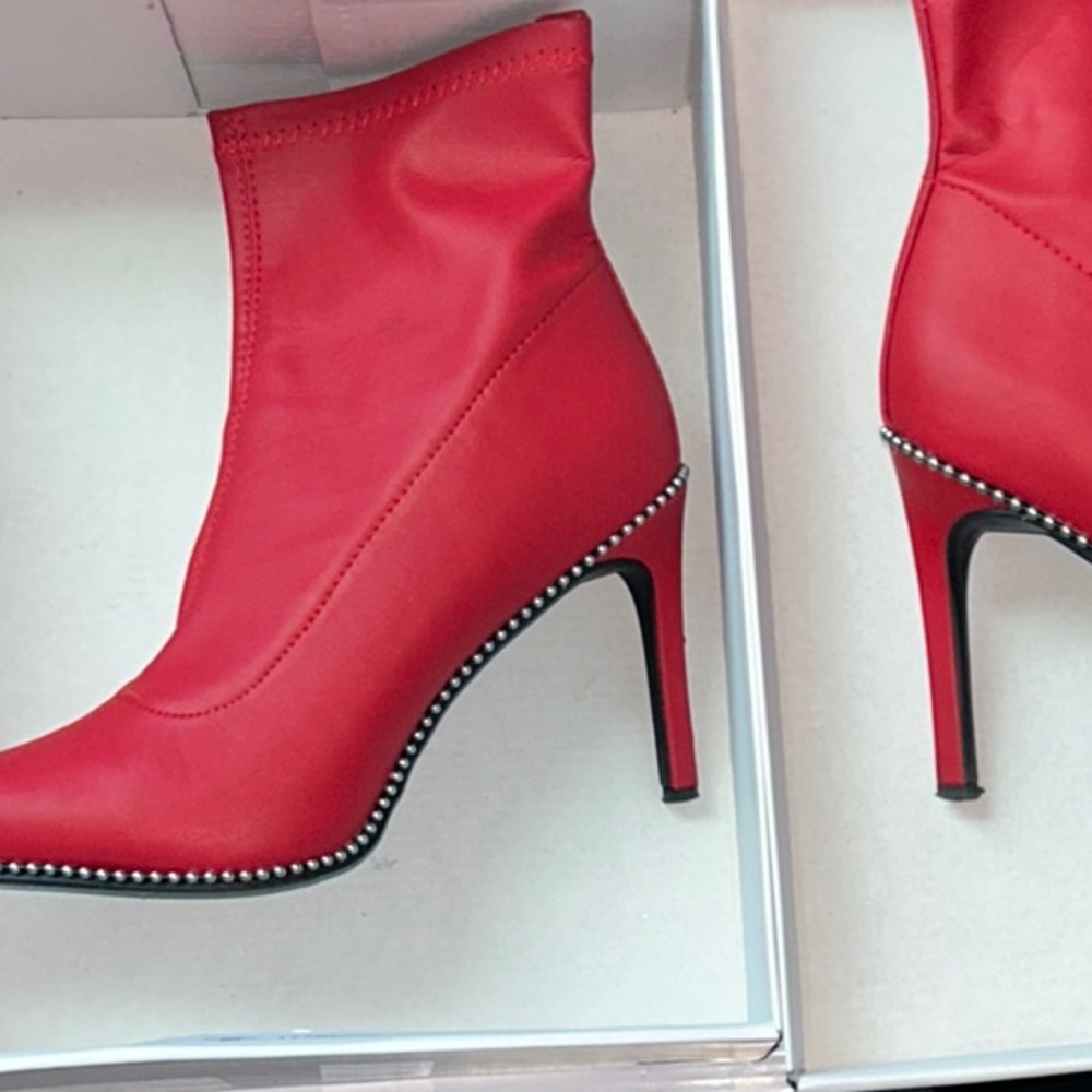 Bar III Red Stiletto Heeled Boots